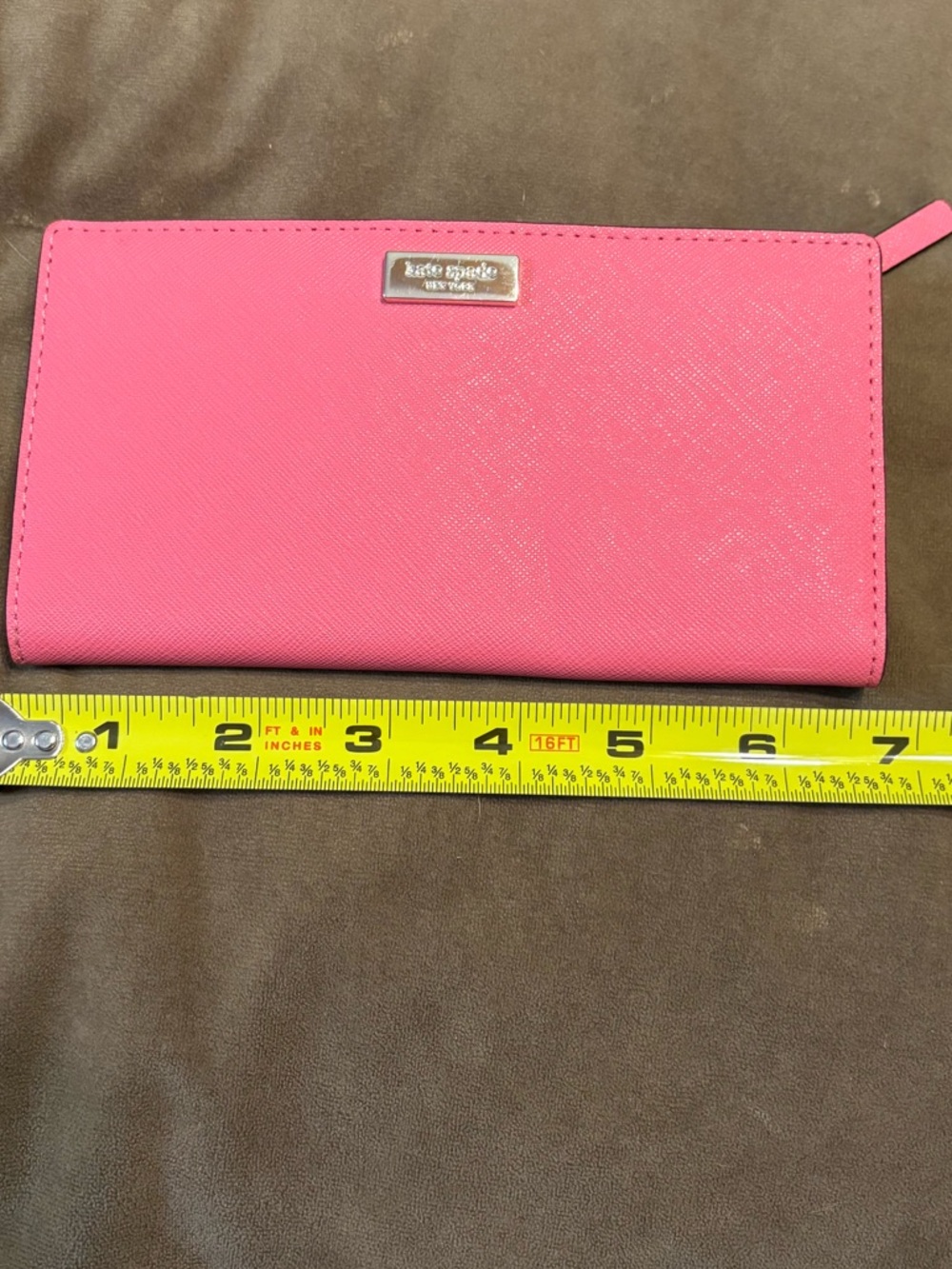 kate♠️spade ‘Barbie’ pink snap wallet with logo plaque - Picture 11 of 11